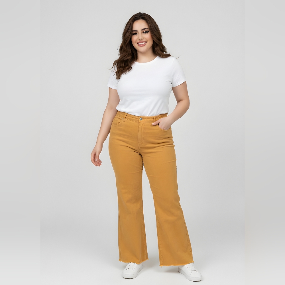 Judy Blue Los Angeles Women's Boot Cut Jeans Garment Dyed Mustard - Size 11/30
